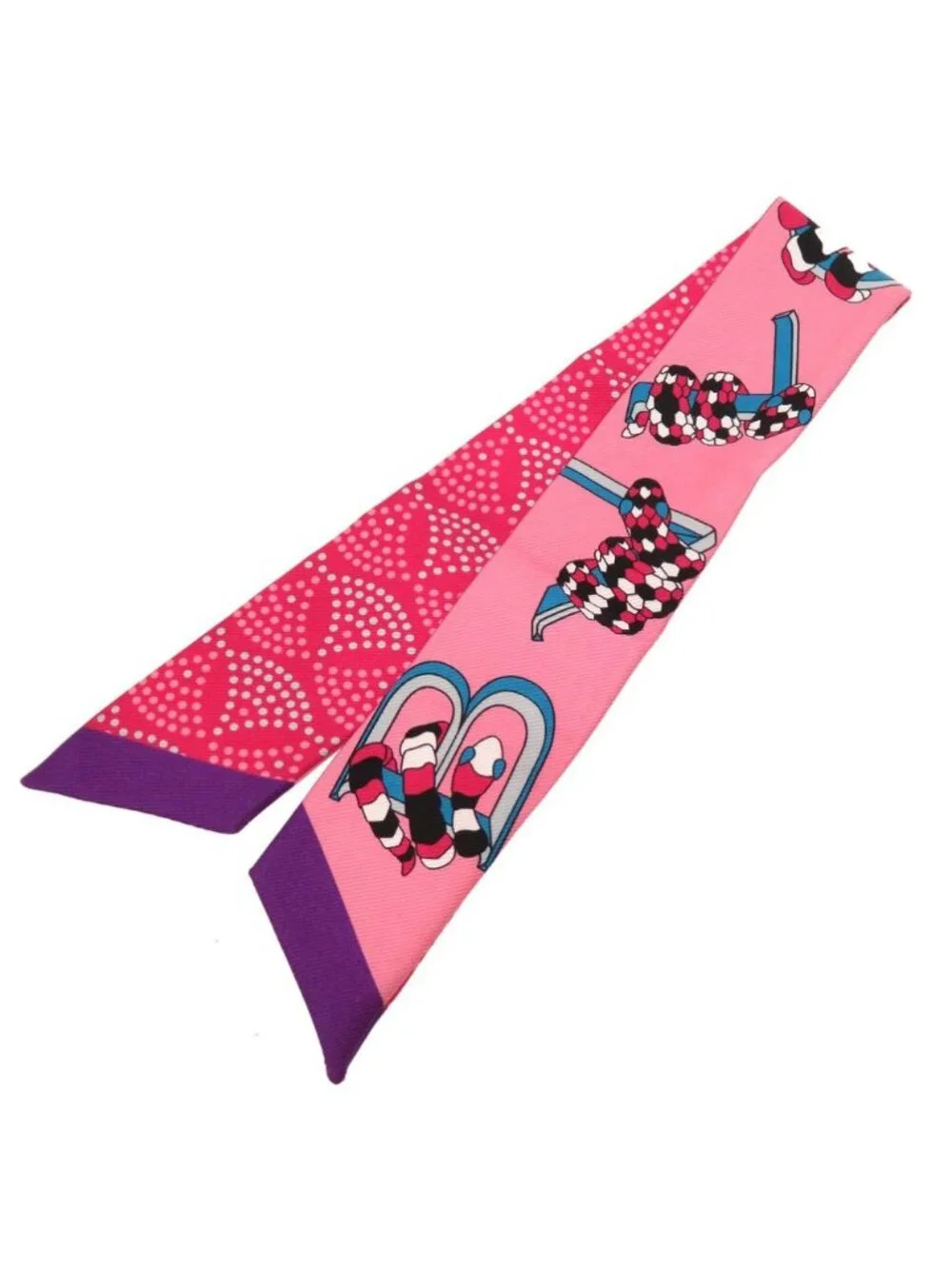 Bvlgari Serpenti Patterned Silk Pink Scarf 0213